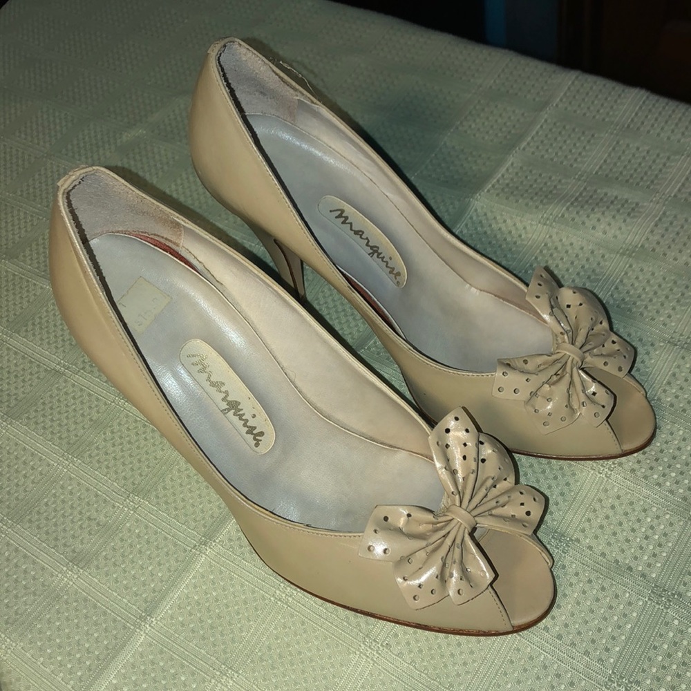 Marquise Women’s Light Sage Leather Open Toe Heels